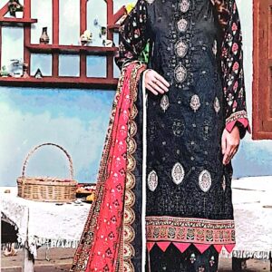 Bin Naeem 3pc Embroidered with Printed trouser