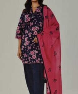 Alkaram 3 Piece Printed Lawn Suit