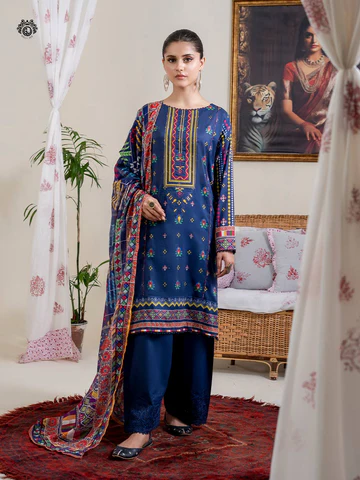 Gul Jee 3 PC UN-STITCHED (SHIRT TROUSER & DUPPATA)